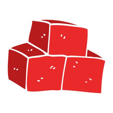 çizgi film yığılmış doodle tuğla