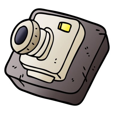 vektör degrade illüstrasyon karikatür eski fotoğraf makinesi