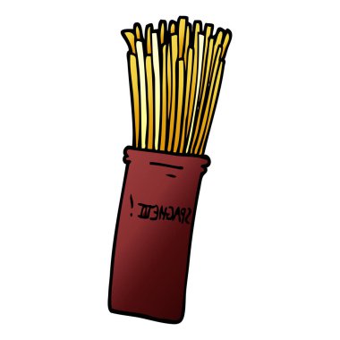 çizgi film doodle buğday makarna