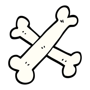 çizgi film doodle kemikleri geçti