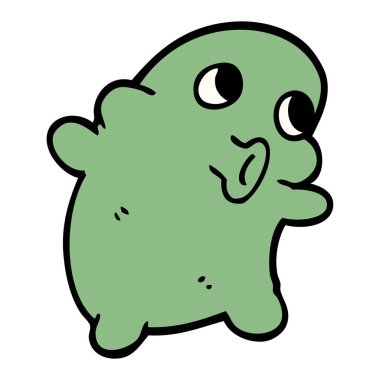 çizgi film doodle garip yaratık