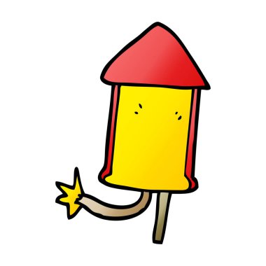 çizgi film doodle havai fişek, vektör çizim