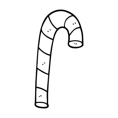 çizim karikatür pembe şeker kamışı