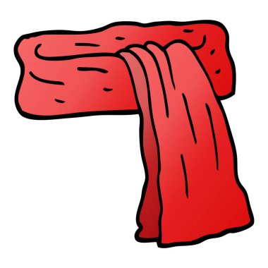 çizgi film doodle eşarp, vektör çizim