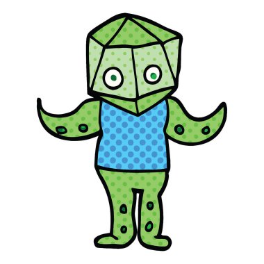 çizgi roman tarzı çizgi film garip yaratık