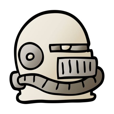 vektör degrade illüstrasyon karikatür fütüristik kask