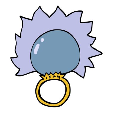 çizgi film doodle yüzük