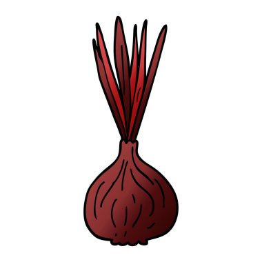 çizgi film doodle filizlenen soğan 