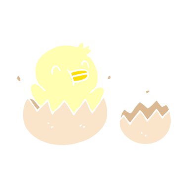 sevimli çizgi doodle piliç