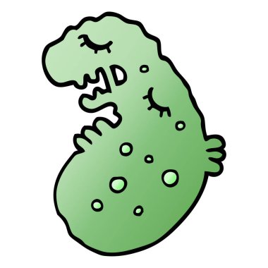 vektör degrade illüstrasyon karikatür mikrop