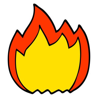 çizgi film doodle açık alev