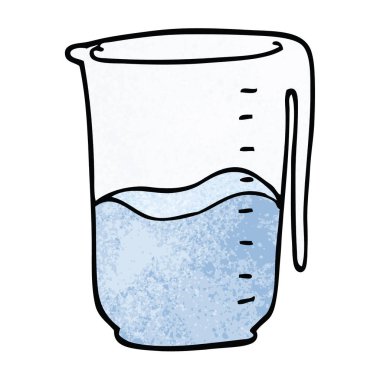 çizgi film doodle liqiud ile sürahi