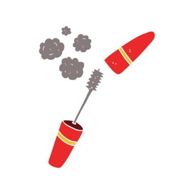 düz renk illüstrasyon maskara