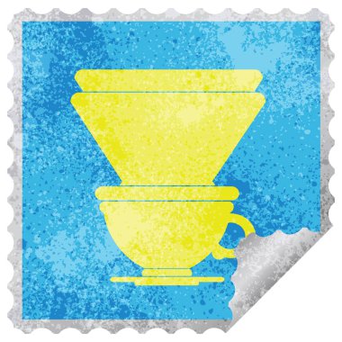 Etiket soyma kahve filtre Kupası Meydanı