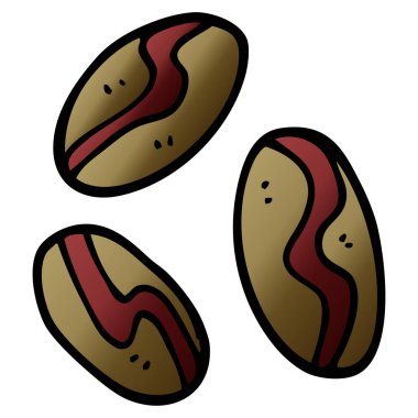 çizgi film doodle kahve fasulye