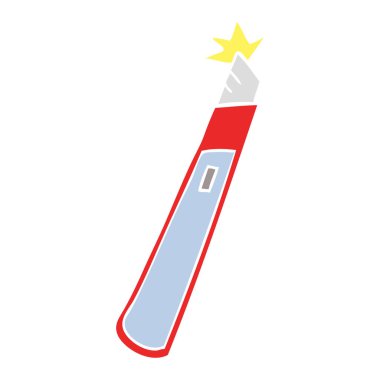 düz renk tarzı çizgi film zanaat bıçak