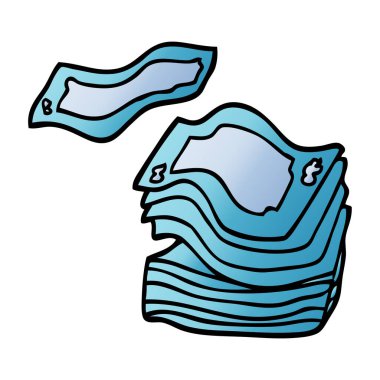 çizgi film doodle para, vektör çizim