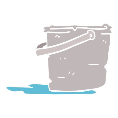 çizgi film doodle kova, vektör çizim