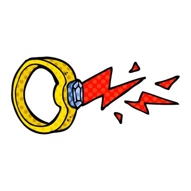 çizgi film doodle sihirli yüzük