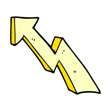 ok yükselen karikatür doodle