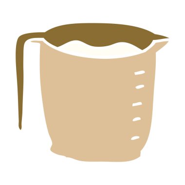 çizgi film doodle liqiud ile sürahi