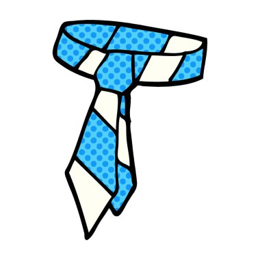 çizgi film doodle çizgili kravat, vektör çizim