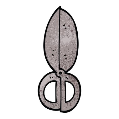 kapalı doodle makas çizgi film