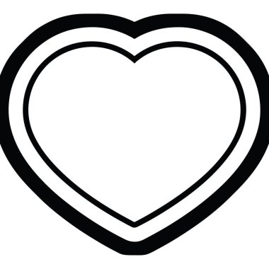 kalp sembol grafik vektör çizim simgesi