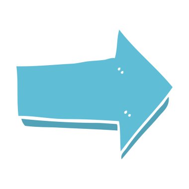 düz renk stil karikatür oku