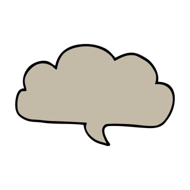 çizgi film doodle bulut konuşma balonu