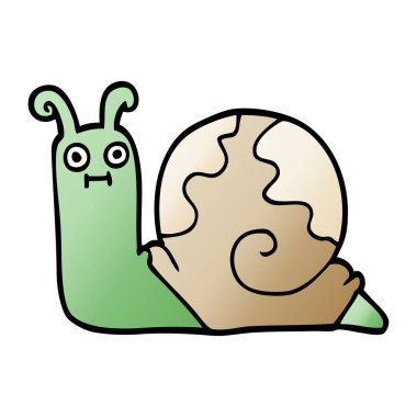 Beyaz arka plan, vektör, illüstrasyon izole karikatür doodle salyangoz düz simgesi