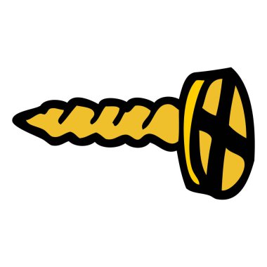 çizgi film doodle eski pirinç vida