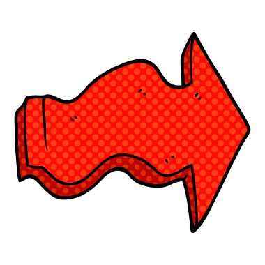 çizgi film doodle işaret eden ok