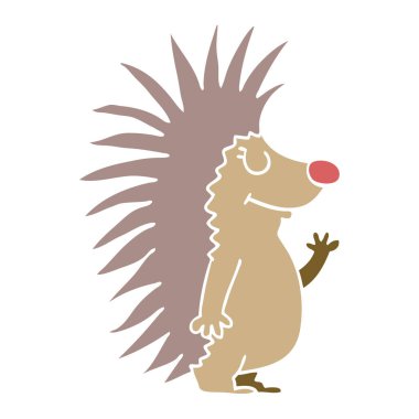 çizgi film doodle dikenli kirpi