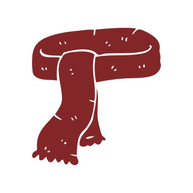 düz renk tarzı çizgi film eşarp