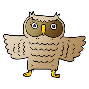 çizgi film doodle bilge yaşlı baykuş