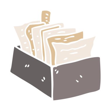 çizgi film kutusu dosyalama office doodle