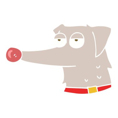 köpek yaka ile düz renkli çizimi