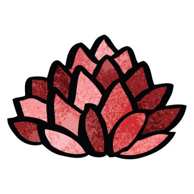 çizgi film doodle çiçekli lotus