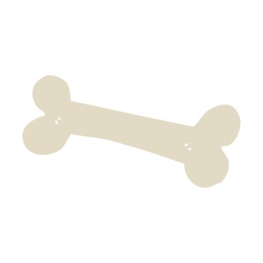 düz renk tarzı çizgi film kemik