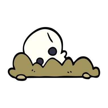 çizgi film kir kafatasında doodle