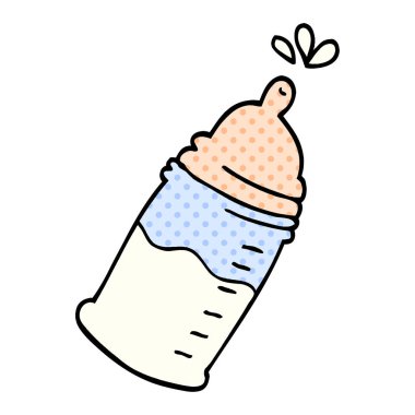 çizgi film doodle biberon