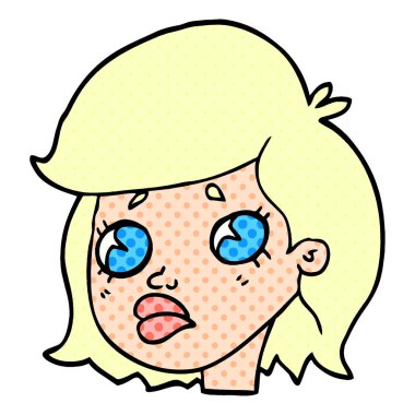 üzgün bir kız doodle çizgi film