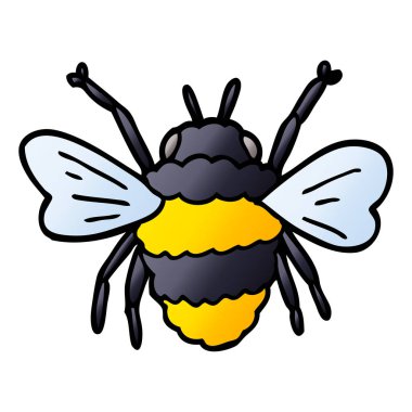 çizgi film doodle bumble bee