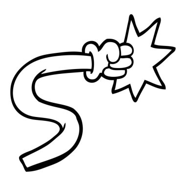 bir el hareketi çizim karikatür