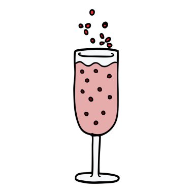 çizgi film doodle flüt gül