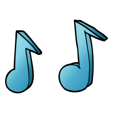 çizgi film doodle nota