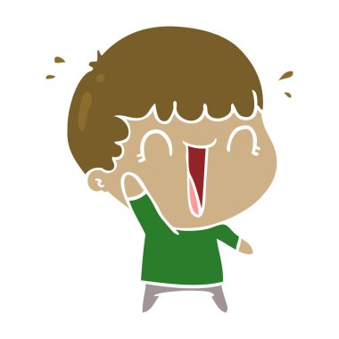 düz renk tarzı çizgi film adam