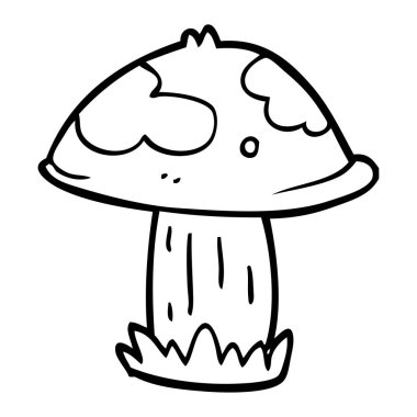 çizim karikatür Zehirli mantarı