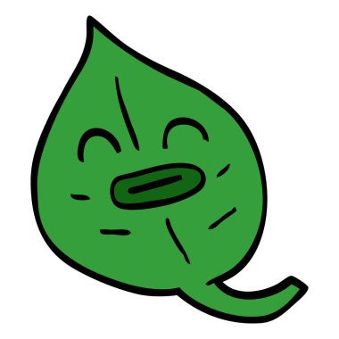 çizgi film doodle sonbahar yaprak